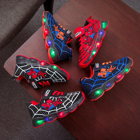 Kids LED Light-Up Sneakers Superhero – Bright in Every Step