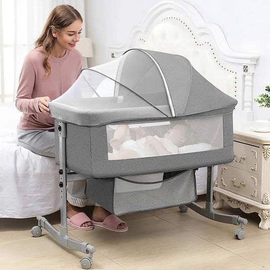 Baby Crib 3 in 1 Baby Bed Bedside Crib Baby Playpen 0-3 years