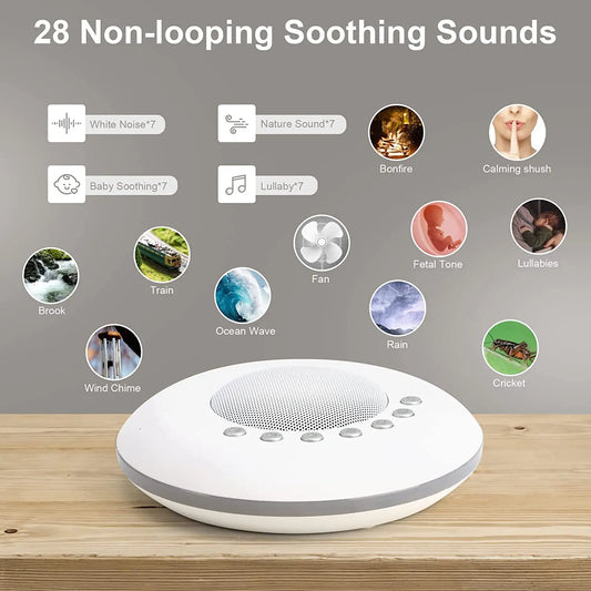 Baby White Noise Sound Machine Built-in 28 Soothing Sounds