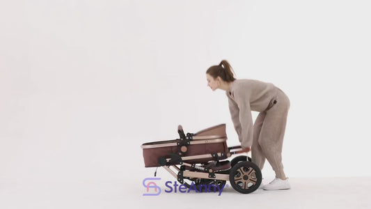 3 in 1 Baby Stroller Travel System with ISOFIX – Foldable Pram & Car Seat Set